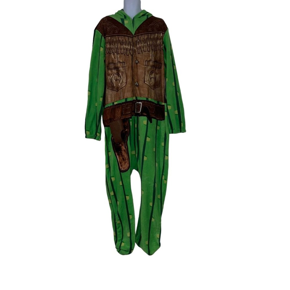 Briefly Stated Sheriff Unionsuit Mens 2XL Costume Pajamas PJs Halloween Green